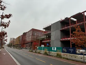 Bilde fra gateplan av Skårersletta 65 under konstruksjon