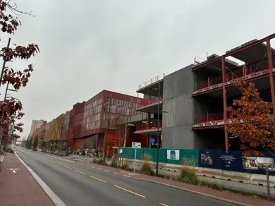 Bilde fra gateplan av Skårersletta 65 under konstruksjon