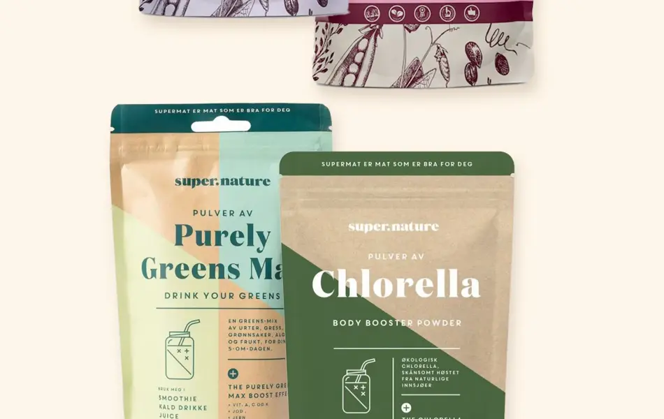 Kollasj med suplimering av næring