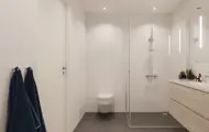 Illustrasjon av baderom på Skårerløkka i Lørenskog.
