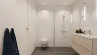 Illustrasjon av baderom på Skårerløkka i Lørenskog.