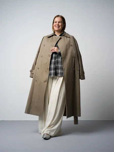 Message trenchcoat 2500 Qomo skjorte 1450 Swah bukser 1699 Scorett ballerinas 1200 Bik Bok ring 159-1