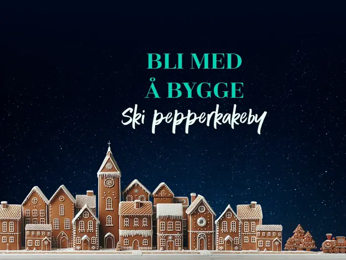 Ski pepperkakeby aktivitetsbilde