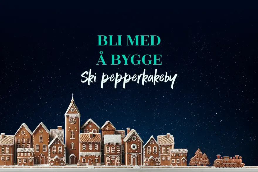 Ski pepperkakeby aktivitetsbilde