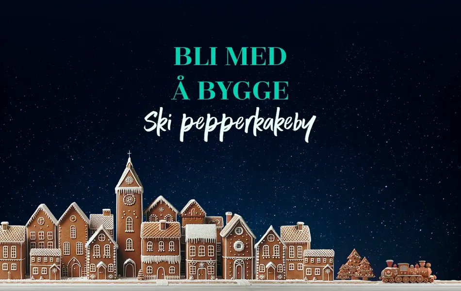 Ski pepperkakeby aktivitetsbilde