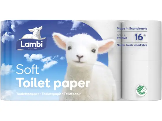 Lambi Soft toalettpapir 16 ruller