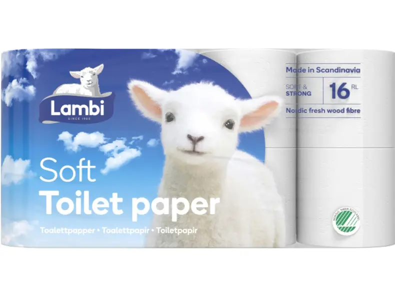 Lambi Soft toalettpapir 16 ruller