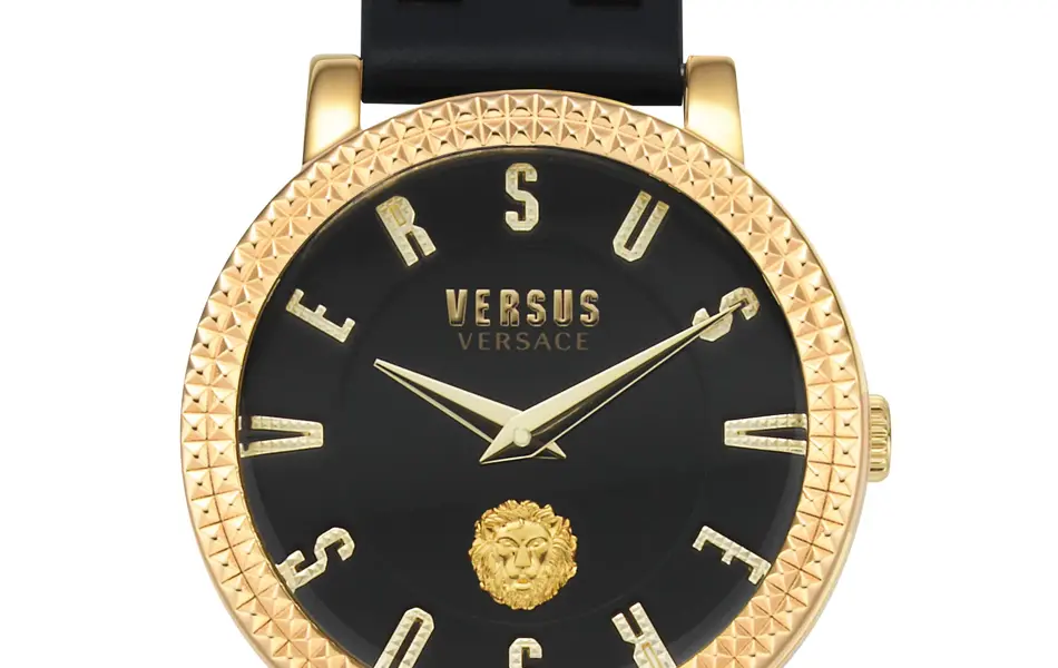 Svart og gull Versace-klokke til henne