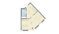 Plantegning leilighet i Diagonale