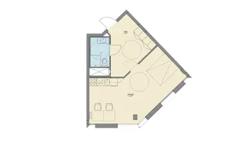 Plantegning leilighet i Diagonale
