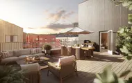Privat takterrasse tilknyttet en av leilighetene i Skårerløkka PREMIUM.