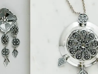 Blankt bunadssølv, 2 ulike typer