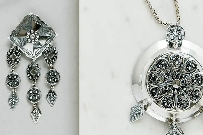 Blankt bunadssølv, 2 ulike typer