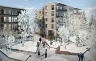 Illustrasjon av Wessel Park i Vestby