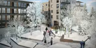 Illustrasjon av Wessel Park i Vestby