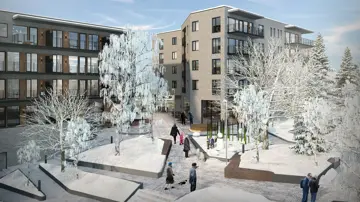 Illustrasjon av Wessel Park i Vestby