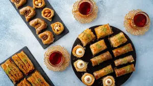 baklava arabisk søtsaker dessert og te