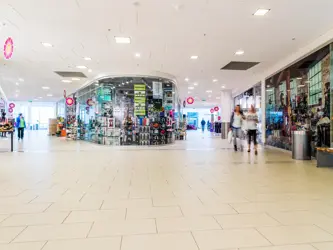 Fellesareal og butikker på Amfi Steinkjer