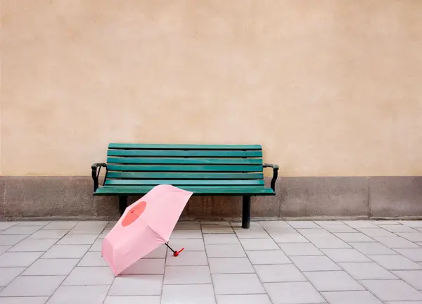 rosa sløyfe paraply fra Lindex