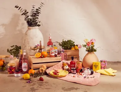 Bilde av frukt og diverse lemonader 