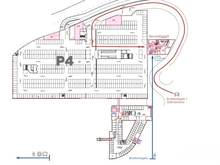 Kart P4 til Servicebygget_4_3 u logo