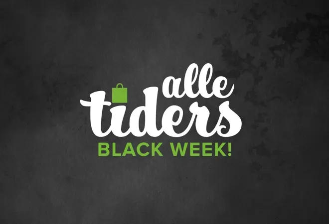 Teksten Alle tiders Black Week på svart bakgrunn