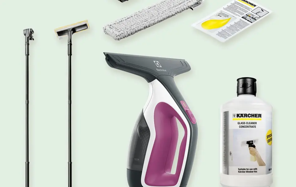 Kollasj av vaskeutstyr