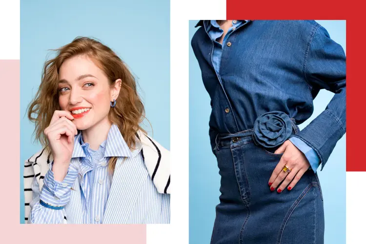 Dame som viser vårmote