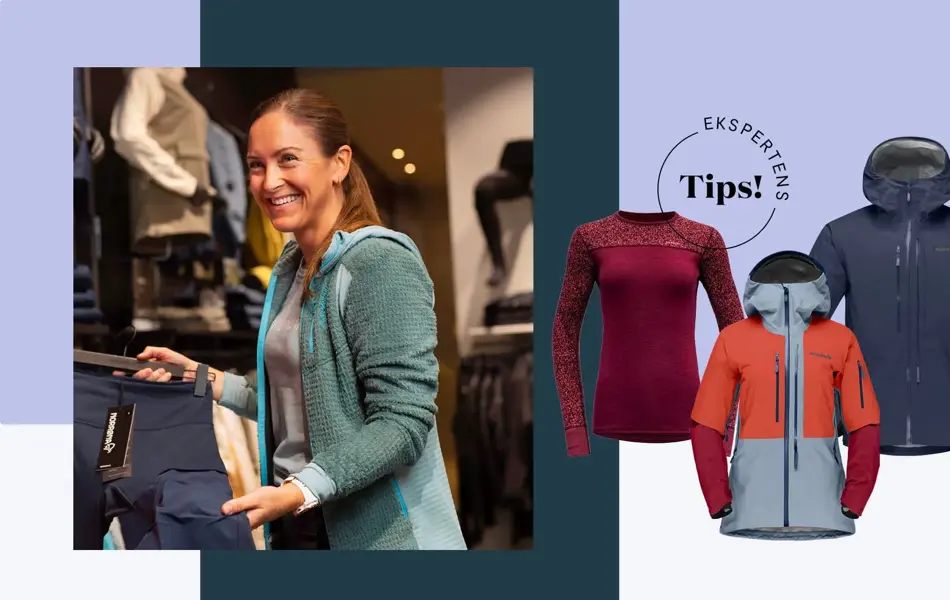 Skijakker og ansatt Norrøna