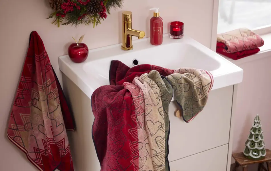 106014396 106014397 Claro håndkle rød 106014691 Bobina badematte rød