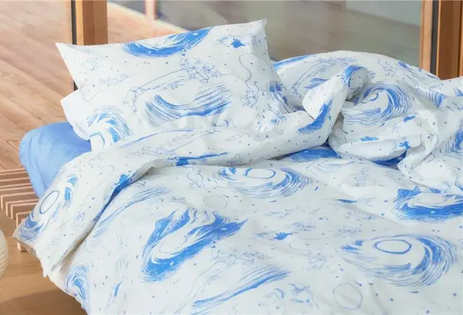 Moomin Arabia sengetøy og servise