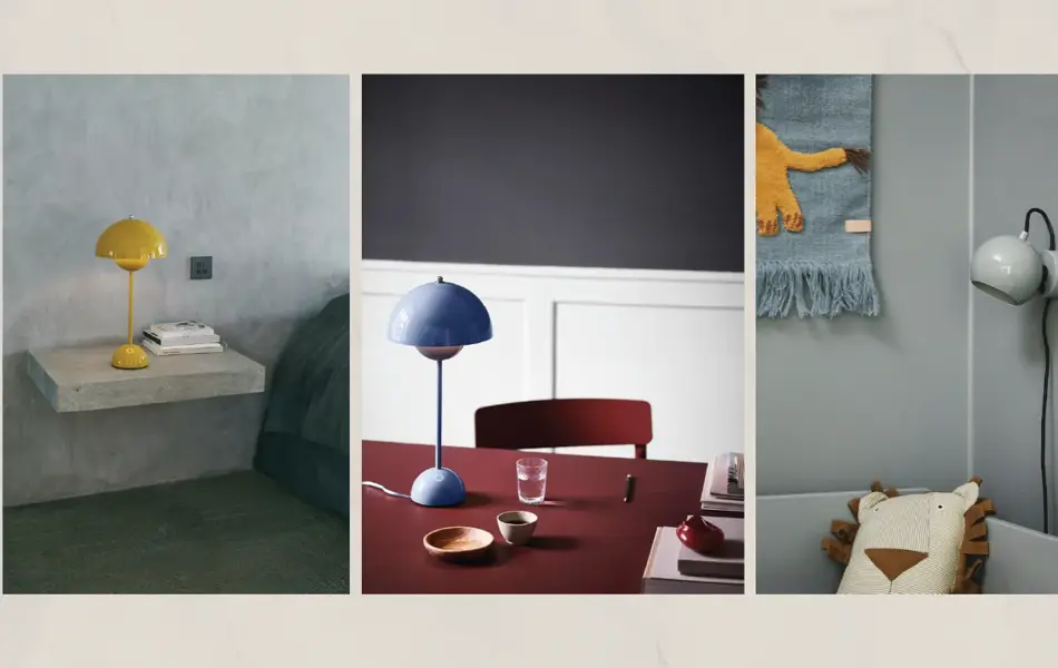 Bord lamper og en vegg lampe