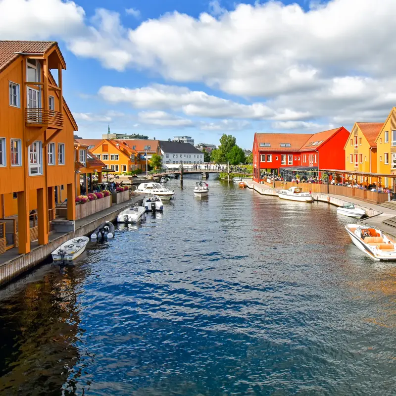 Fiskebrygga district in Kristiansand, Norway