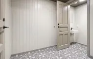 Badet i kontorlokalet Svensgården på Bryggen i Bergen.