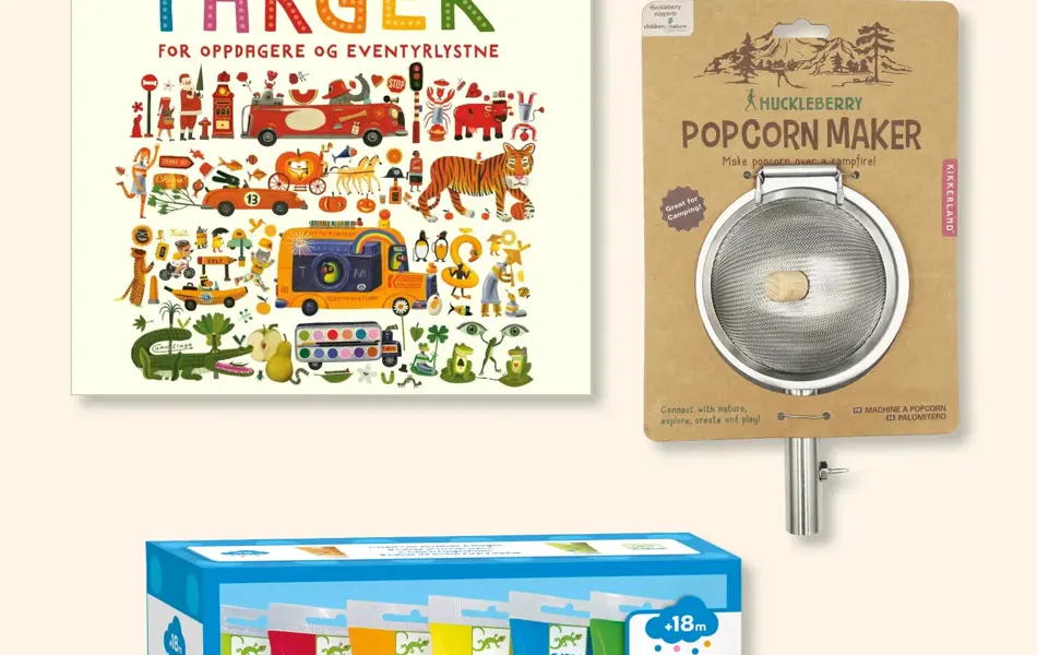 Kollasj med julegavetips til barn