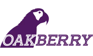 Oakberry logo.