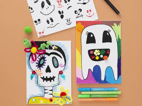 panduro tegning med halloween kunst