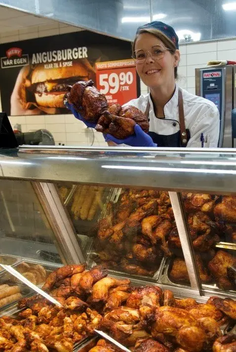 ferskvaresjef bak varmedisken