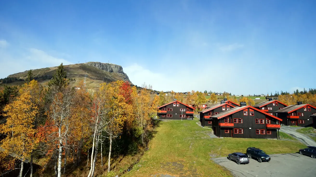 Fasade av leiligheter på Thon Hotel Skeikampen