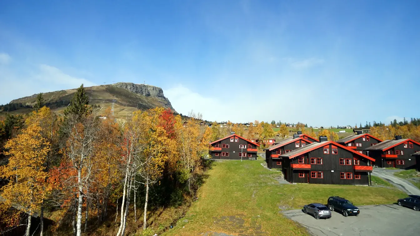 Fasade av leiligheter på Thon Hotel Skeikampen