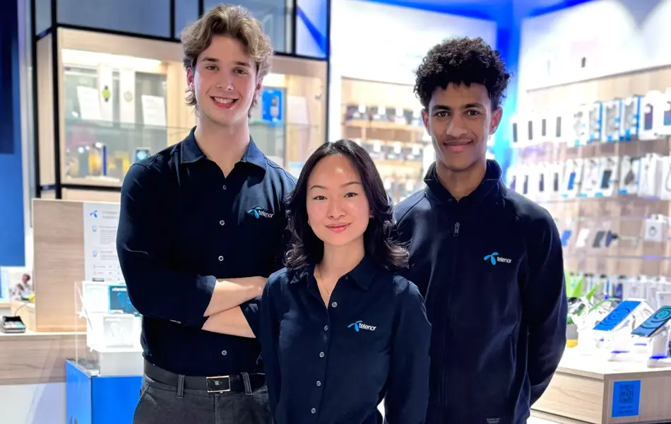 Medarbeidere i Telenorbutikken på Ski Storsenter