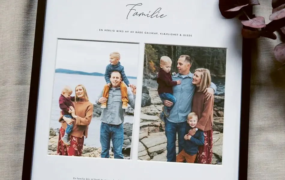 bilderamme med plakat som ligger på laken