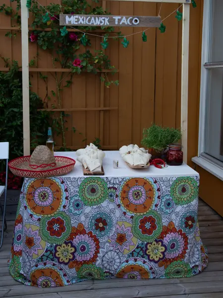 Matstand med tema mexicansk taco
