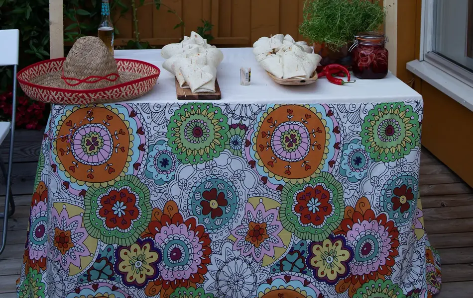 Matstand med tema mexicansk taco