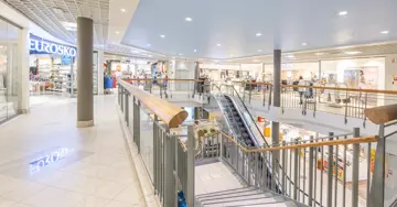 AMFI Fauske fellesareal, ved trappen ned til første etasje