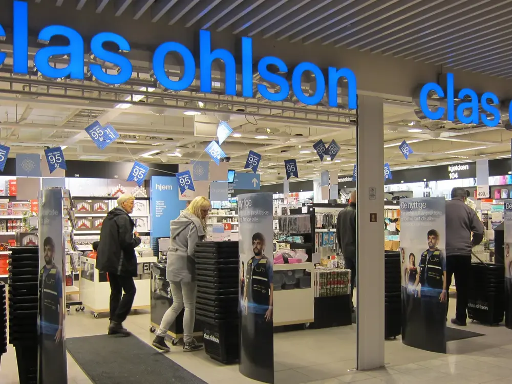 Inngang til Clas Ohlson butikk