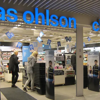 Inngang til Clas Ohlson butikk