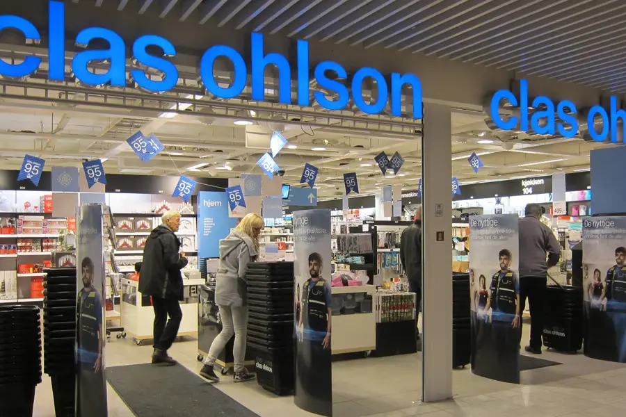 Inngang til Clas Ohlson butikk
