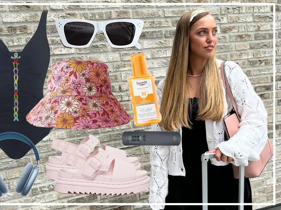 Kollasj av klær til ferie