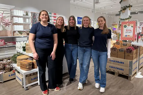 5 ansatte står i nyåpnet Lagerhaus-butikk